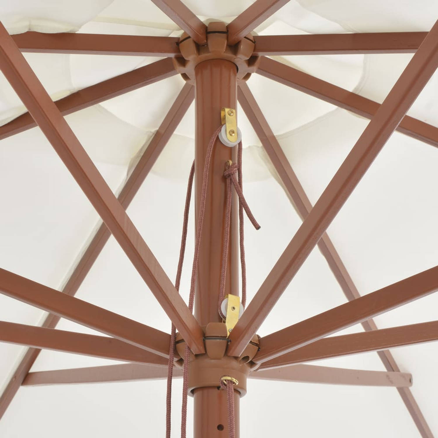 Haas Veroveraar Bakken vidaXL Parasol met houten paal 350 cm zandwit | Blokker
