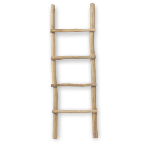 Blokker decoratie ladder - teakhout - 50x150cm