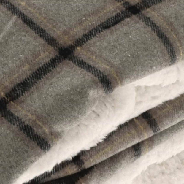 Unique Living Bingley fleece plaid - Fleece polyester - 150x200 cm - Grey