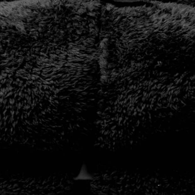 Unique Living - Plaid/deken Teddy - zwart - polyester - 150 x 200 cm - Plaids