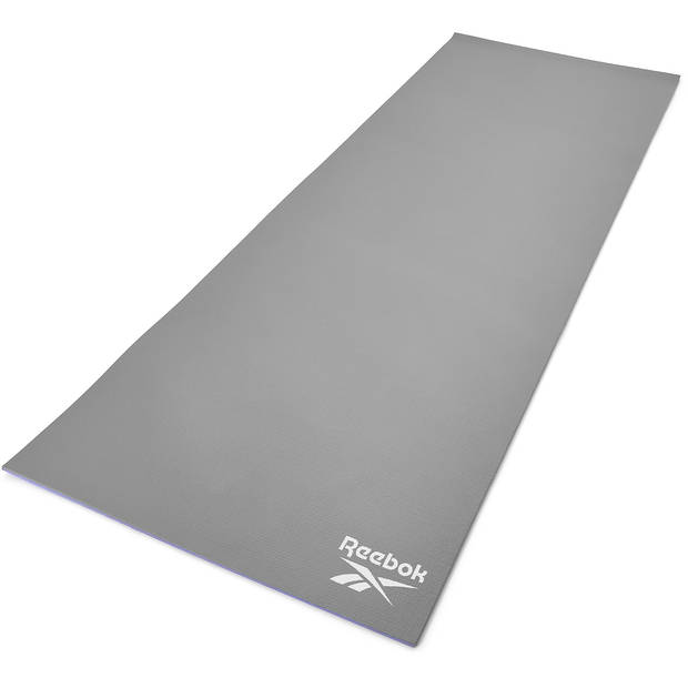 Reebok yogamat 6 mm double sided paars/grijs