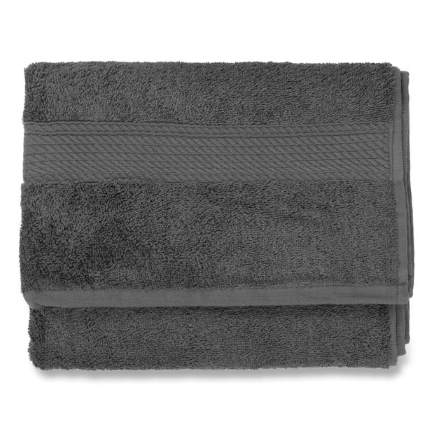 Blokker handdoek 500g - donkergrijs - 60x110 cm
