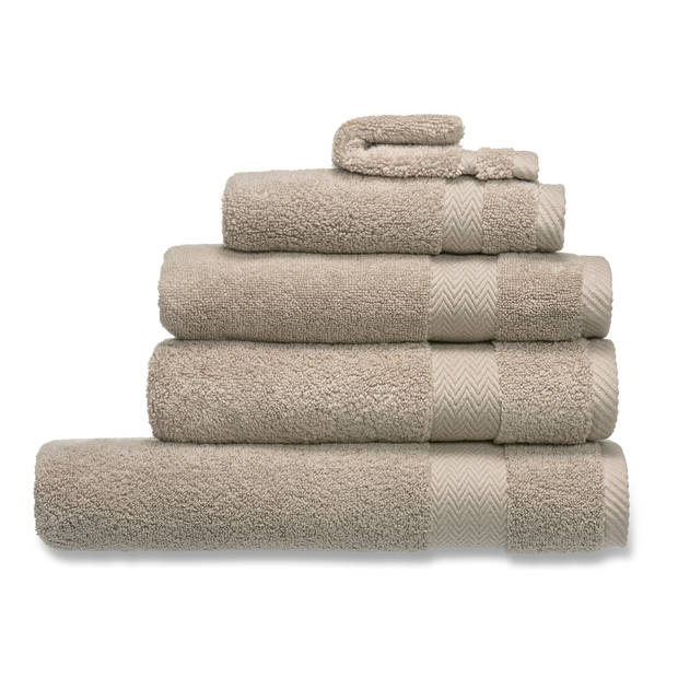 Blokker handdoek 600g - beige - 50x100 cm
