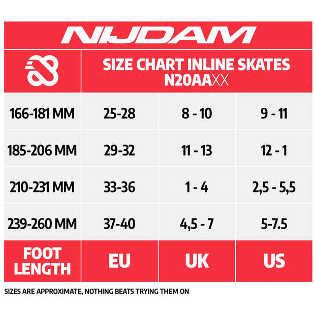 Nijdam Inline Skates - Skeelers - Traffic Racer - Marine/Oranje/Wit/Zilvergrijs - Verstelbaar - Maat 37-40