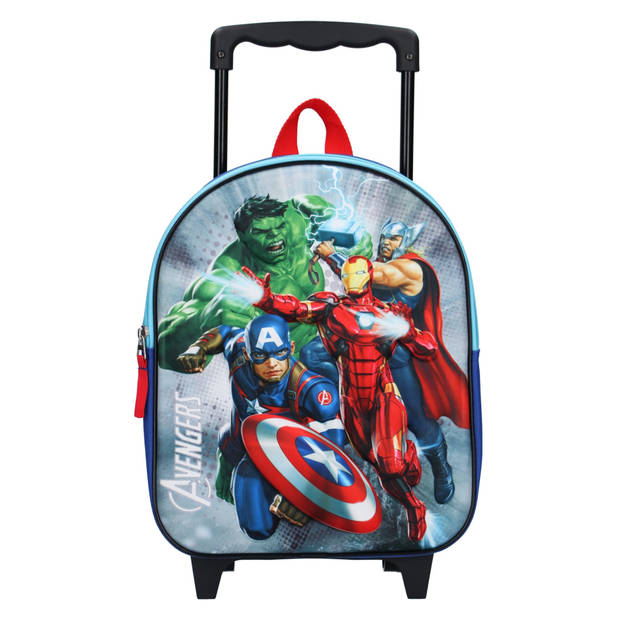 Marvel Avengers koffer op wieltjes blauw 31 cm voor kinderen - Kinder reiskoffers