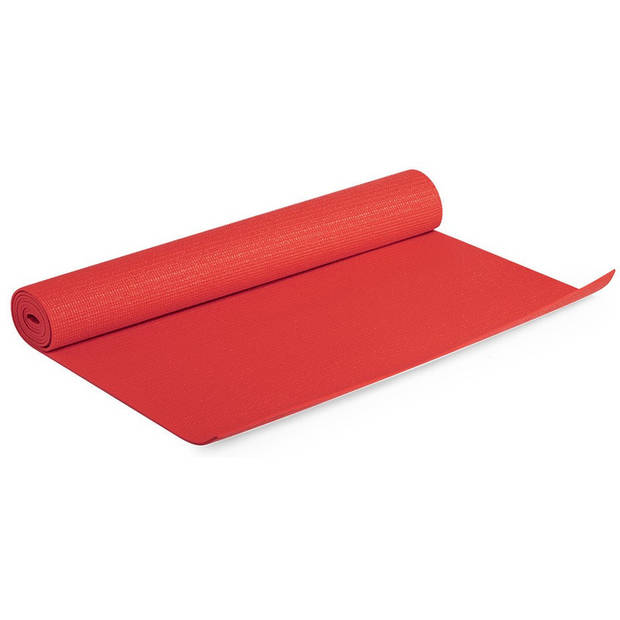 Rood yoga matje 180 x 60 cm van foam - Fitnessmat