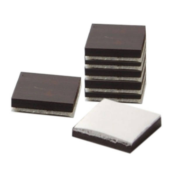 12x Vierkante koelkast/whiteboard magneten met plakstrip 2 x 2 cm zwart - Magneten