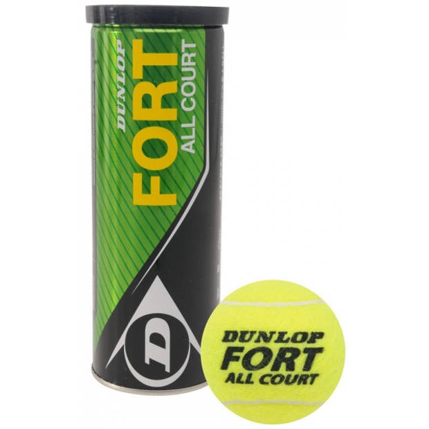 Dunlop tennisbal Fort All Court rubber/vilt geel 3 stuks