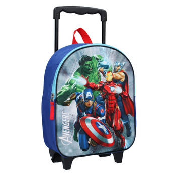 Marvel Avengers koffer op wieltjes blauw 31 cm voor kinderen - Kinder reiskoffers