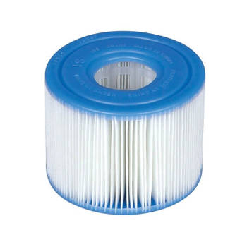 Intex zwembadfilter spa katoen 10,8 cm wit/blauw 6 stuks
