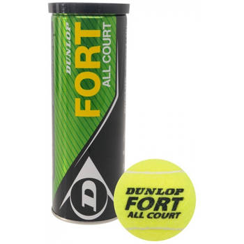 Dunlop tennisbal Fort All Court rubber/vilt geel 3 stuks