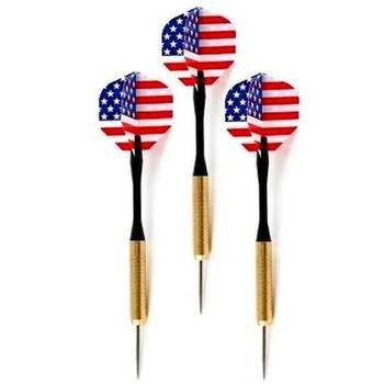 Dartpijltjes set met Amerikaanse vlag 9x stuks - Dartpijlen