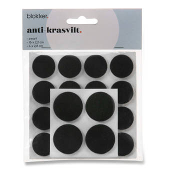 Blokker anti-krasvilt zwart 16X2.2 4X2.8cm