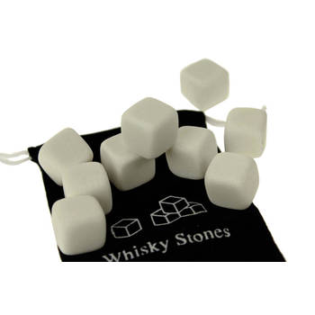 United Entertainment ijsblokjes wisky stones natuursteen wit 9 stuks