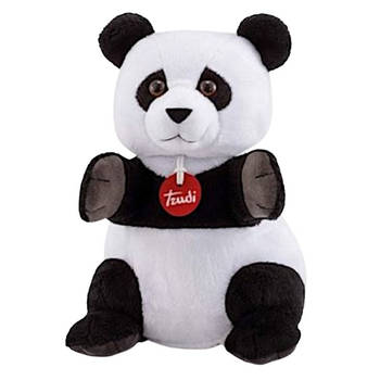 Trudi handpop Panda 24 cm pluche zwart/wit