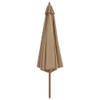 The Living Store Parasol - UV-beschermend Polyester - 350 x 256 cm - Dubbel katrolsysteem