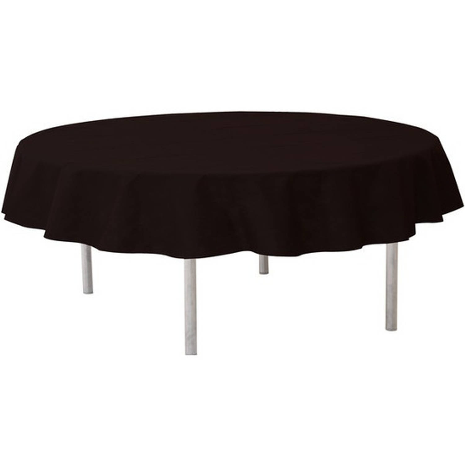 Zwart tafelkleed/tafellaken 240 cm non woven polypropyleen - Blokker
