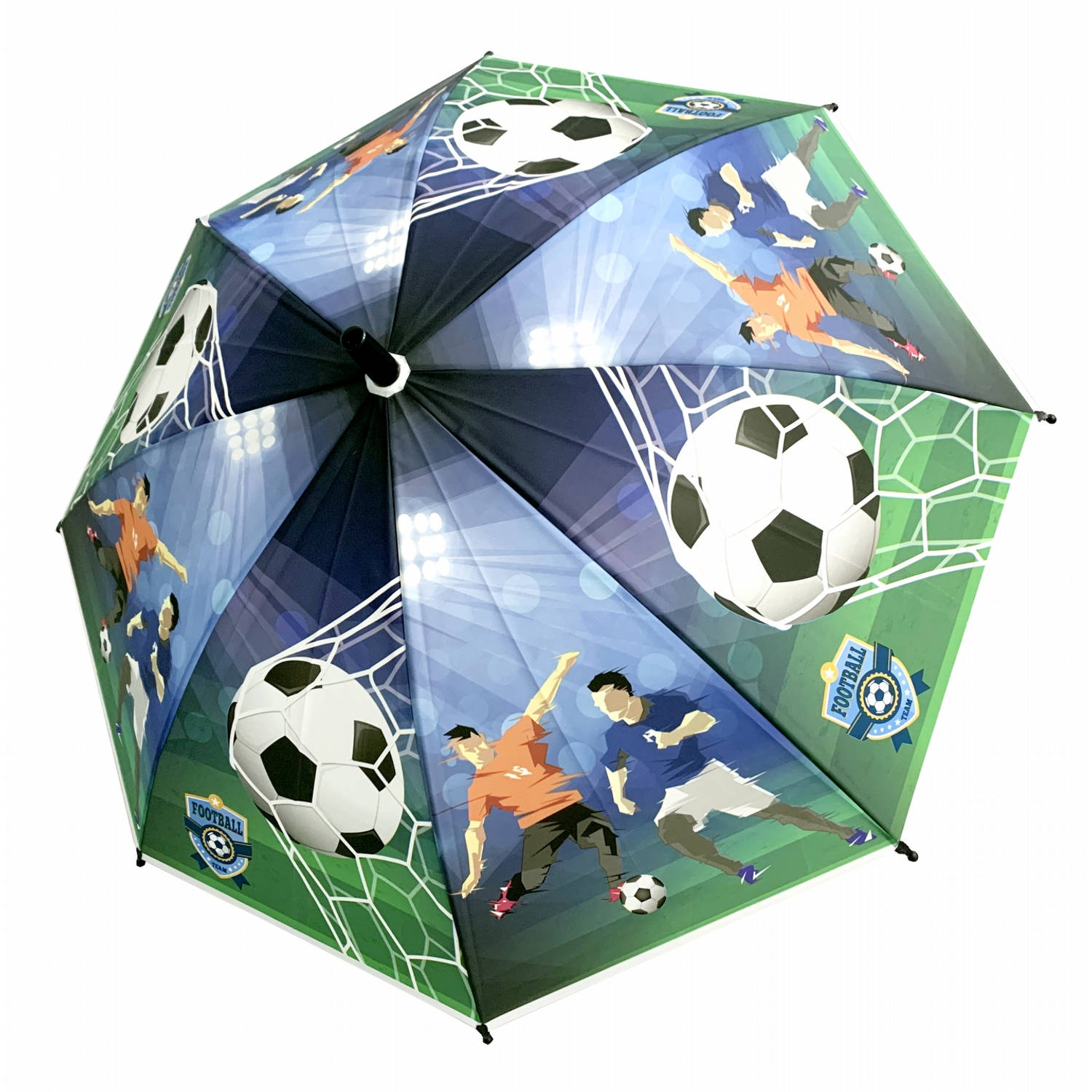 Paraplu jongens voetbal 46 cm automatic fiberglas frame