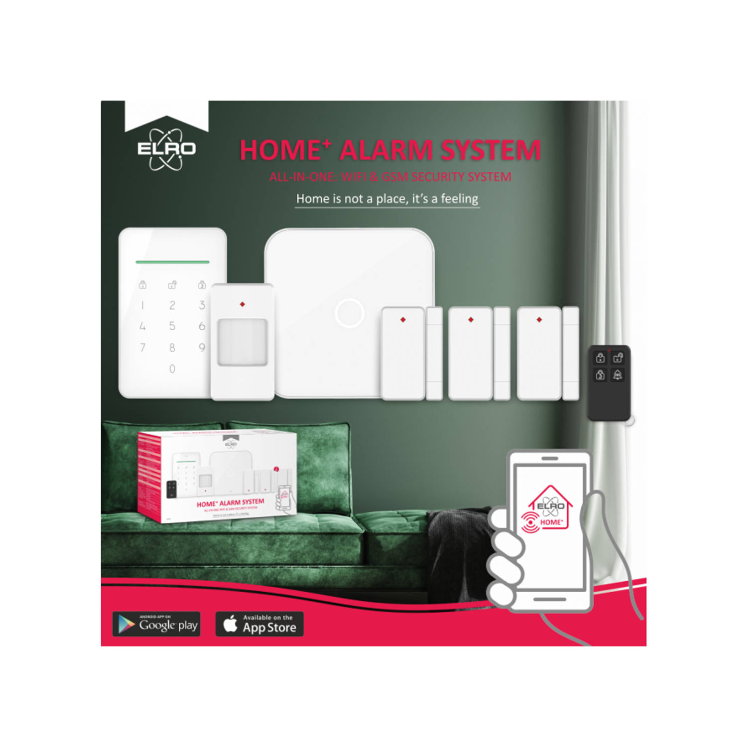 Aktentas Dosering Uitvoerbaar ELRO AS90S Home+ Slim Draadloos Alarmsysteem – Wifi – GSM Functie – Met App  – Als Beste Getest | Blokker