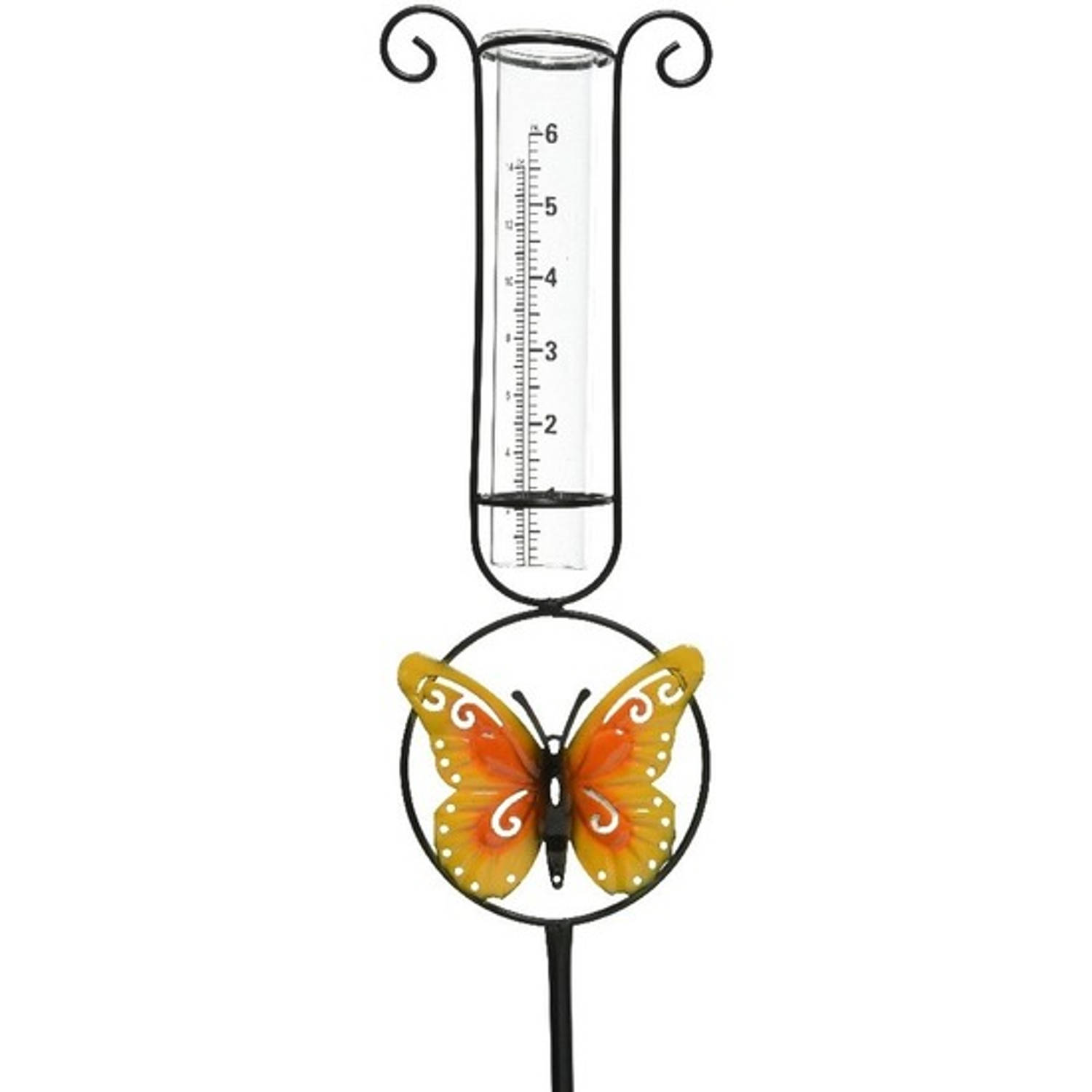 Regenmeter 33 Cm Met Vlinder Decoratie Regenmeters Tuinartikelen Tuinvlinders