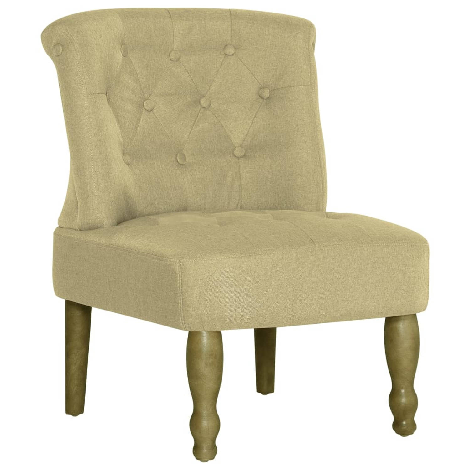 The Living Store Franse stoel groen 54x66.5x70 cm elegante en chique design