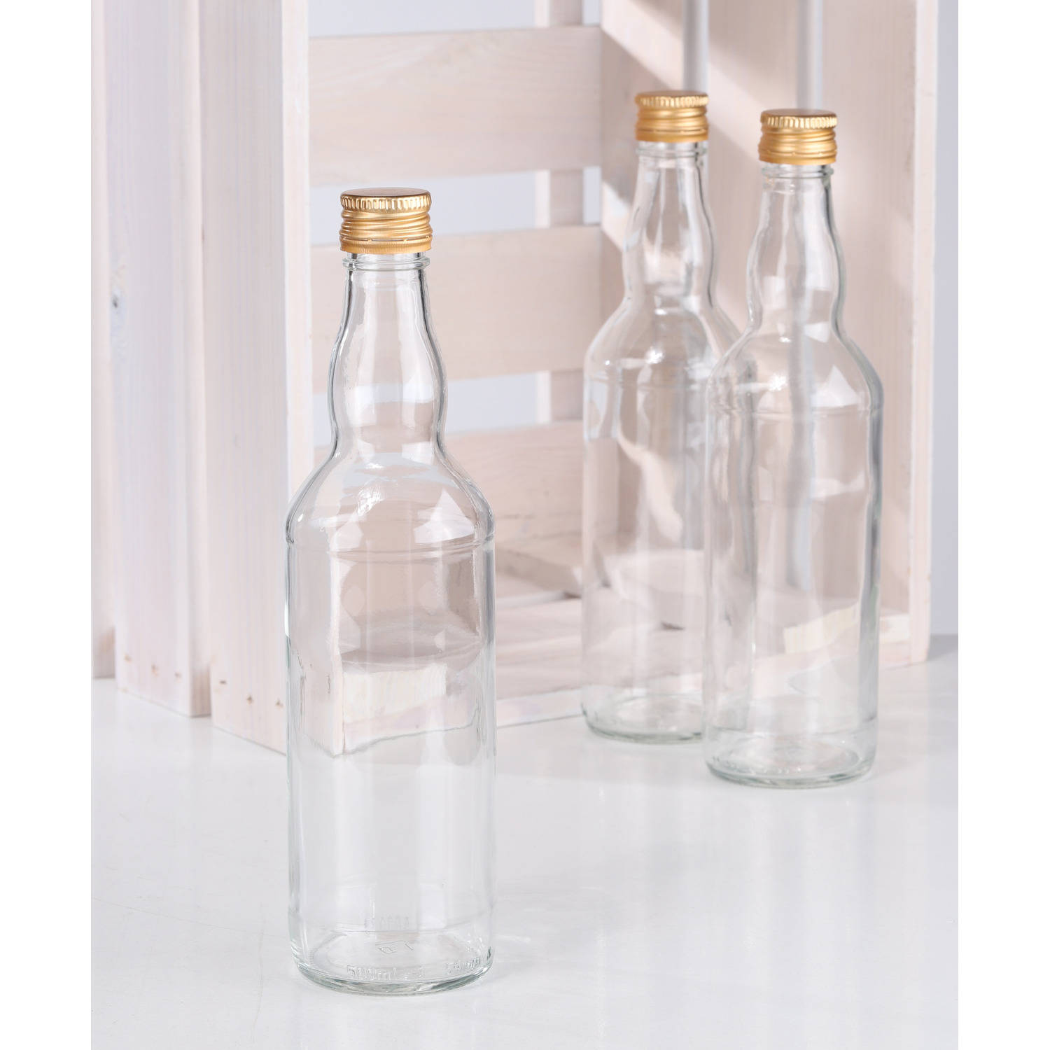 Menagerry verrassing Het beste Glazen flessen met schroefdoppen 500 ml - Karaffen | Blokker