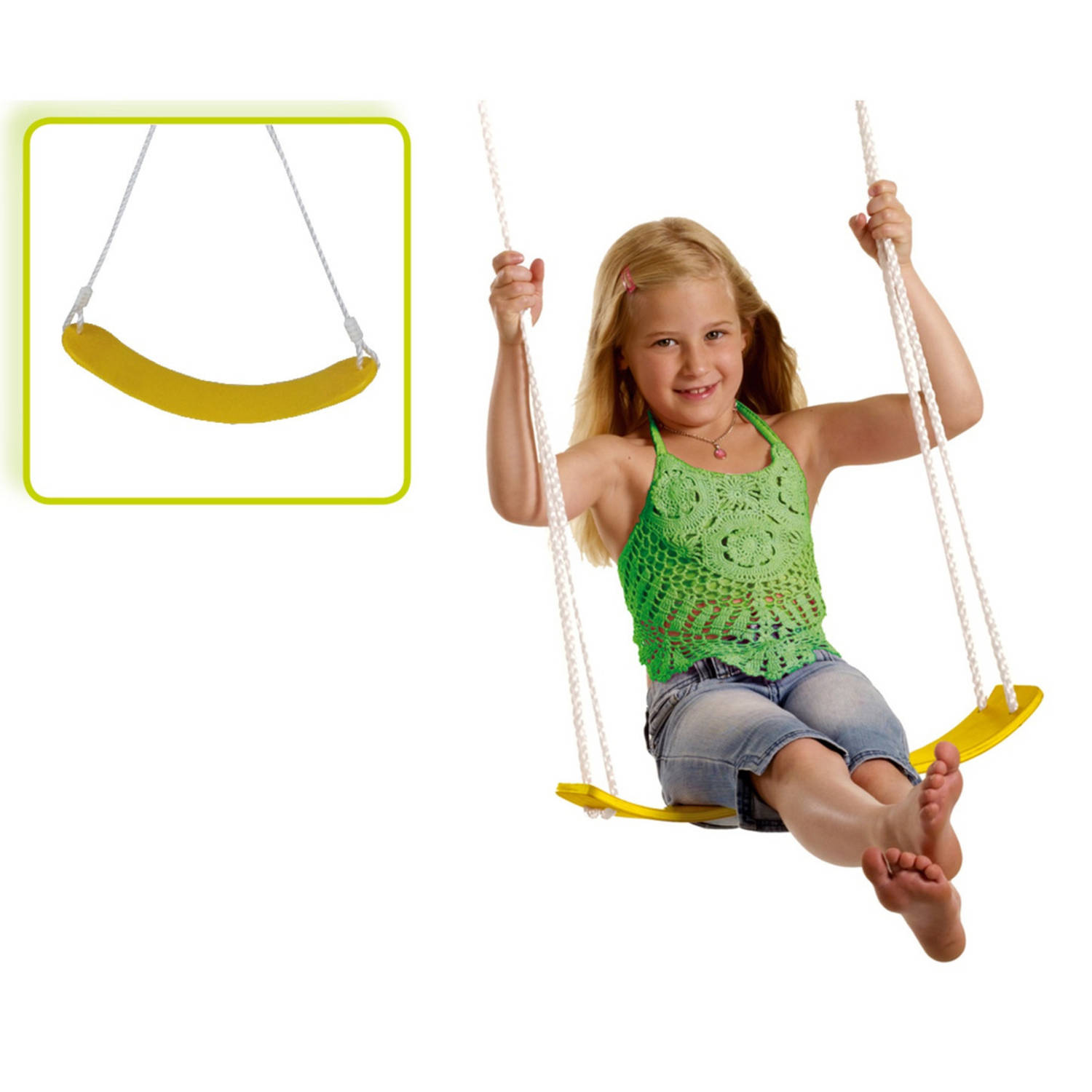 Gele flexibele schommel / kinderschommel 67 - | Blokker