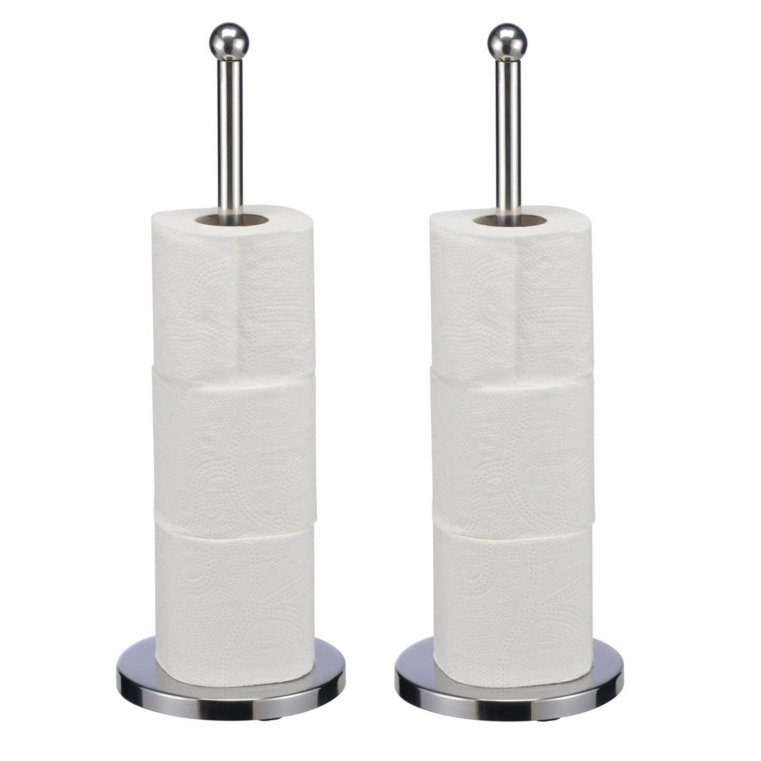 2x Rvs Wc-toiletrol Houders 42 Cm Badkamer-toilet Benodigdheden Toiletpapier-wcpapier Houders