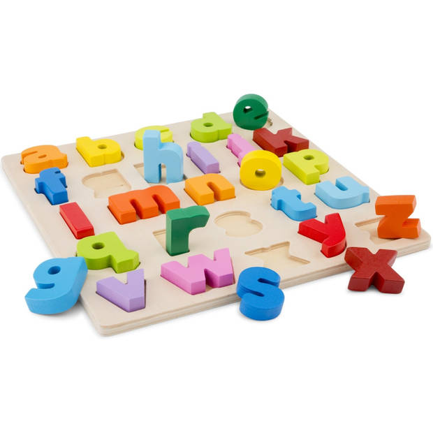 New Classic Toys vormenpuzzel Alfabet junior hout 26 stukjes