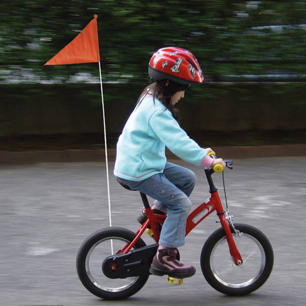 Dresco fietsvlag junior 95 cm oranje