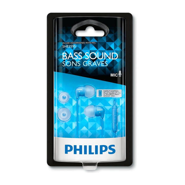 Philips - Oortelefoon - SHE 3595 - Blauw