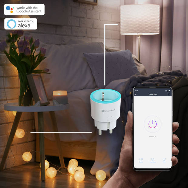 Silvergear Smart Plug WiFi - Slimme Stekker - 6 Stuks - Koppel met Google Home, Amazon Alexa en App