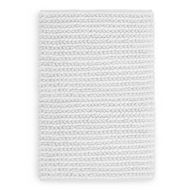 Heckett & Lane Mylene badmat - 60% polyester - 40% katoen - Badmat (70x120 cm) - Wit