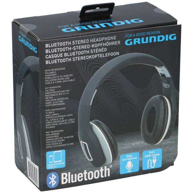 Grundig Koptelefoon - Stereo - Bluetooth - met Microfoon - Over-Ear - Zwart