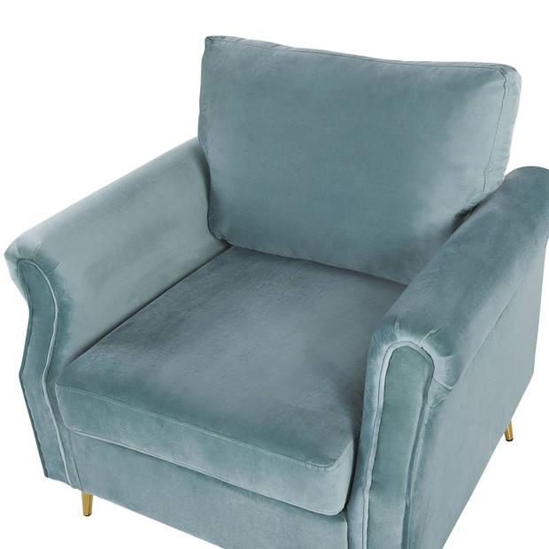 Beliani VIETAS - Fauteuil-Groen-Fluweel