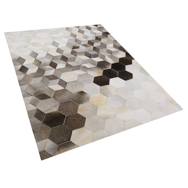 Beliani SASON - Patchwork-Beige-Koeienhuid leer