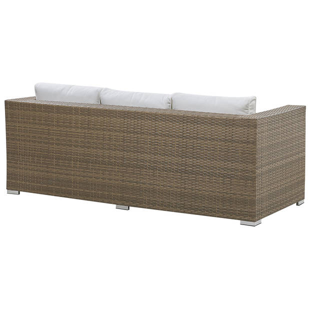 Beliani BELLUNO - Loungeset-Wit-PE rotan