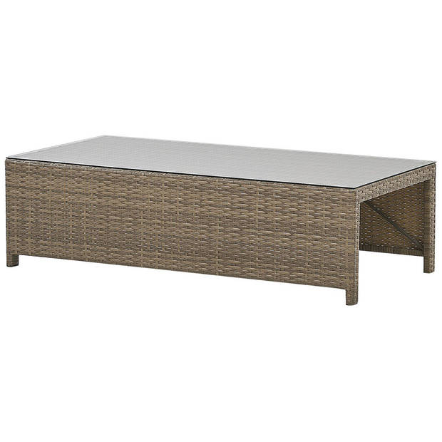 Beliani BELLUNO - Loungeset-Wit-PE rotan