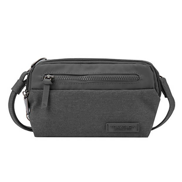 Travelon Metro Anti-diefstal Crossbody Schoudertas Heuptas RFID 43416 Grijs