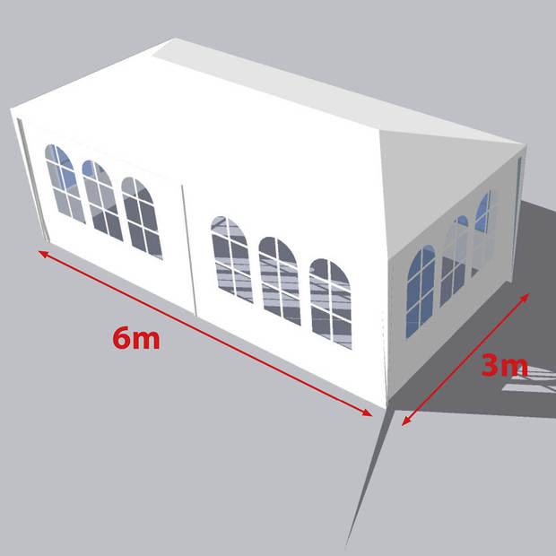 Lifetime Garden Partytent 3x6 M - Tent Paviljoen - Party Tent - Prieel - Feesttent - Tuintent - Schaduwtent - Wit