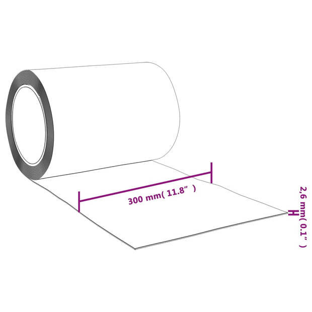 vidaXL Strokengordijn op rol 3x300 mm 25 m PVC