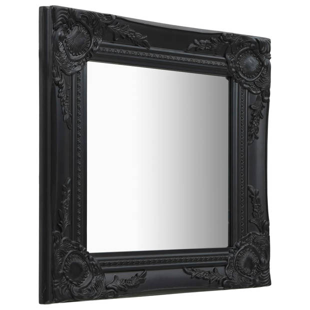 vidaXL Wandspiegel barok stijl 40x40 cm zwart
