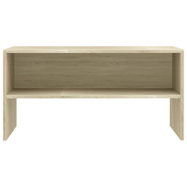 The Living Store TV-meubel Vintage - 80 x 40 x 40 cm - Sonoma eiken - Bewerkt hout