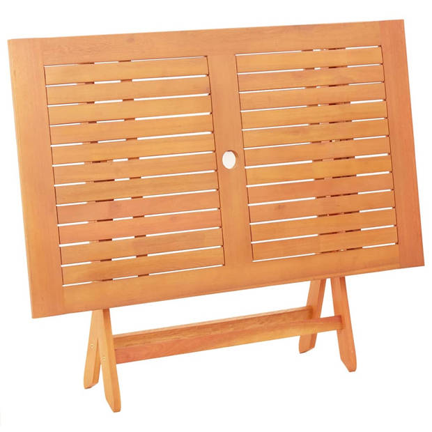 vidaXL Tuintafel inklapbaar 120x70x75 cm massief eucalyptushout