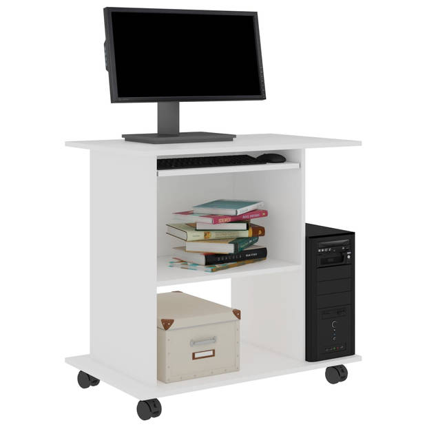 The Living Store Computerbureau - Compact - 80 x 50 x 75 cm - Wit