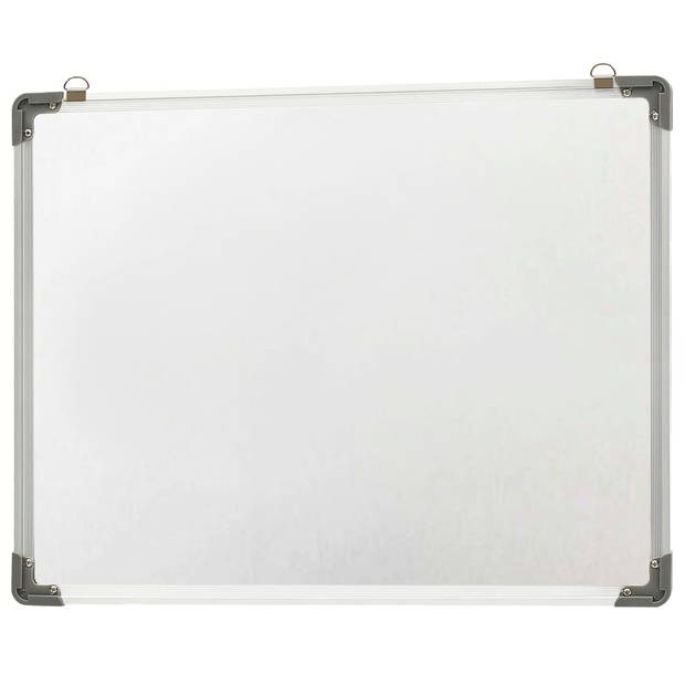 vidaXL Whiteboard magnetisch 70x50 cm staal wit