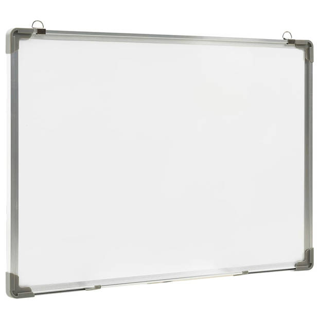 vidaXL Whiteboard magnetisch 70x50 cm staal wit