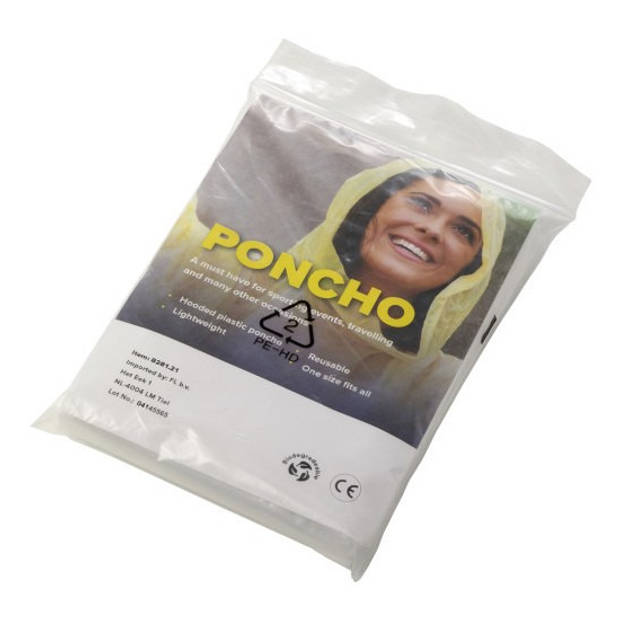 20x Transparante plastic regenponcho voor volwassenen - Regenponcho's