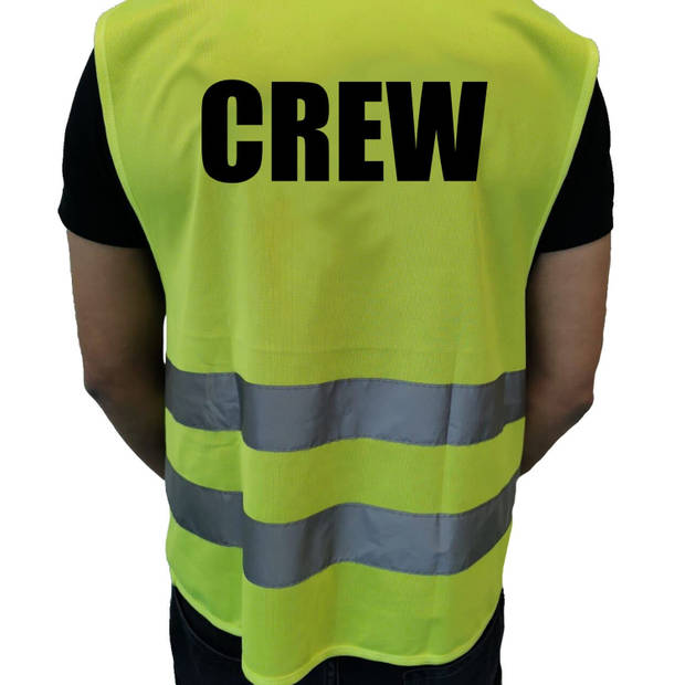 Gele veiligheidsvest crew / personeel voor volwassenen - Veiligheidshesje