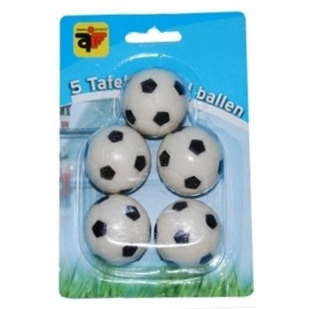 5x stuks tafelvoetbal ballen van 3 cm